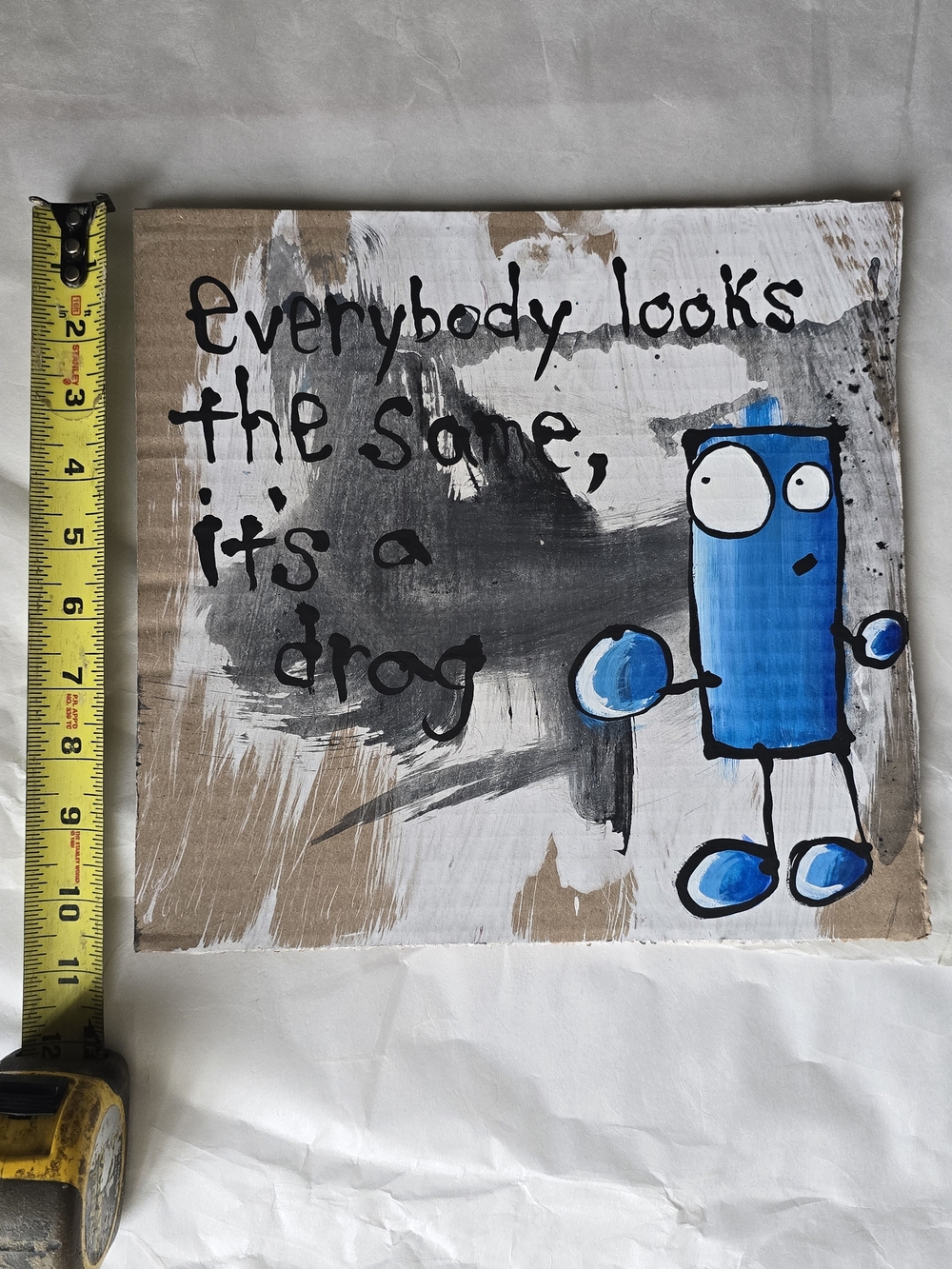 Original Painting Set-Acrylic on Reclaimed Cardboard